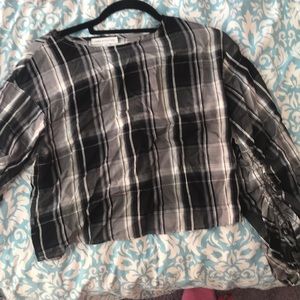 Plaid urban outfitters long sleeve top
